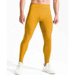 Pantalones Deportivos Térmicos de Compresión para Hombre, de Poliéster, Cintura Elástica, Secado Rápido, para Gimnasio y Fitness, Precio de Fábrica OEM ODM - Product Image 2