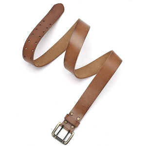 Cinturón de Cuero Genuino Reversible Marrón Cognac de 3.5cm de Ancho con Hebilla de Acero, Ajuste Personalizado, Casual, Formal, Alta Resistencia, Impermeable - Product Image 2