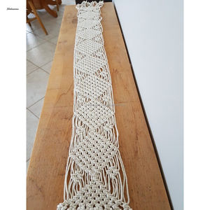 โต๊ะวิ่งแมคราเม่ทำมืออินเดียสำหรับพื้นที่รับประทานอาหารห้องครัวบ้านตกแต่ง - Product Image 5