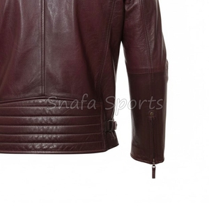 Meilleur prix Veste imperméable coupe-vent en cuir véritable de qualité supérieure pour homme Teinte unie pour l'hiver Disponible en toutes tailles Vente en ligne disponible - Product Image 5