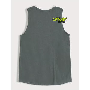 Camiseta sin mangas para hombre, de algodón elástico, ajustada, informal, de verano, para gimnasio y fitness, al por mayor - Product Image 6