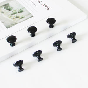 Poignée de tiroir moderne minimaliste en alliage de zinc noir, durable et écologique, pour armoire de cuisine, meuble-lavabo de salle de bain, chambre et salon - Product Image 2