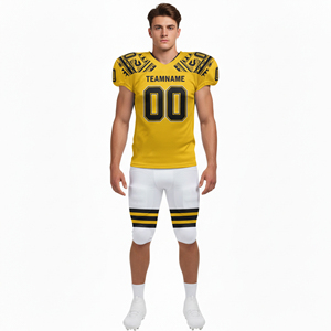 Conjunto de Uniforme de Fútbol Americano Personalizado de Última Tendencia para Hombre, Talla Grande, Transpirable, de Secado Rápido, Antibacteriano, Sublimado, Pantalón Corto - Product Image 1