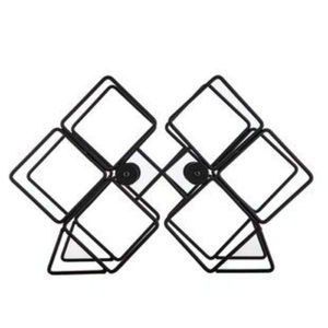 Moderno Estante para Botellas de Vino de Acero Negro, Soporte Triangular de Metal para Exhibición de Vino, para Cocina y Bar en Casa - Product Image 1