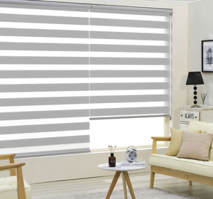 Persiana Zebra Integrada de Alta Calidad SCKO DECOWIN, con Filtro de Luz, Horizontal, para Ventana Francesa, Técnica de Tejido - Product Image 1