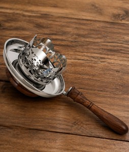 Traditional <b>Bakhoor</b> Burner Mabkhara Wooden Handle <b>Oud</b> Incense Burner Arabic Majmar Portable Metal Decorative Home Fragrance - Product Image 3