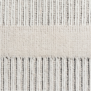 Tapis d'intérieur DECORDEC en laine tuftée à la main, motif géométrique ivoire et taupe, antidérapant, écologique, à poils épais, pour la maison et l'hôtellerie - Product Image 3
