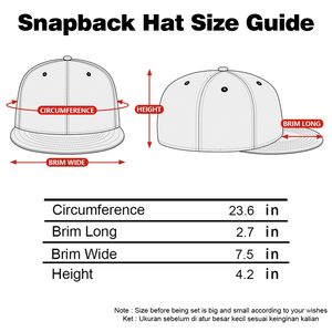 Casquette Snapback Unisexe à 6 Panneaux, Réglable, en Coton Uni, Style Décontracté pour Adultes, Circonférence de Tête 56-58CM - Product Image 6