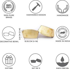 ผู้ผลิตที่เชื่อถือได้ ชามทองเหลืองสำหรับโรงแรม ร้านอาหาร บุฟเฟ่ต์ บริการอาหารแบบอินเดียดั้งเดิม - Product Image 2