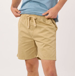 Shorts Bermuda en Coton Kaki Grande Taille pour Hommes avec Cordon de Serrage à la Taille et Poches, Style Décontracté, Coupe Mi-Haute - Product Image 3