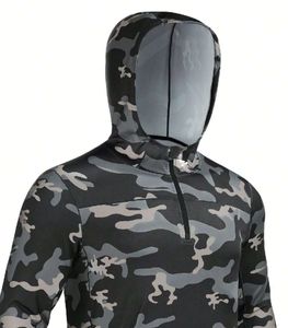 Ropa deportiva informal ligeramente elástica con capucha y camuflaje para hombre, adecuada para viajes de pesca y senderismo al aire libre. - Product Image 3