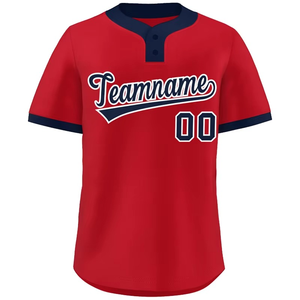 Camisetas de Béisbol de Dos Botones Personalizadas con Sublimación, Nombre del Equipo, Logotipo, Número, Impresión, Entrenamiento Deportivo, Fanáticos del Equipo, Clubes, Camisetas de Béisbol - Product Image 4