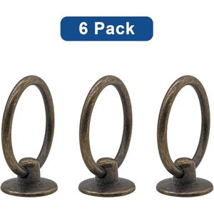 Tiradores de Anillo de Bronce Antiguo de 6 Piezas, Tiradores Vintage para Cajones de Cómodas, Gabinetes de Cocina, Muebles, Tiradores Metálicos para Cajones - Product Image 2