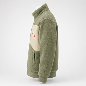 เสื้อแจ็คเก็ตผู้ชายแบบ Polar Sherpa ผสมผสานเนื้อผ้าขนแกะที่ให้ความอบอุ่น พร้อมดีไซน์ที่สวมใส่สบายและเหมาะสำหรับฤดูหนาว เหมาะสำหรับการสวมใส่กลางแจ้งในชีวิตประจำวัน - Product Image 2