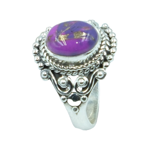 Top Quality Purple Copper Turquoise <b>Ring</b> 925 Sterling <b>Silver</b> <b>Statement</b> <b>Ring</b> Handmade Designer Gemstone Jewelry for Women - Product Image 1