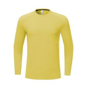 Camiseta de Manga Larga para Hombre, Cuello Redondo, Corte Regular, Color Sólido, Informal, de Algodón Tejido Transpirable - Product Image 2