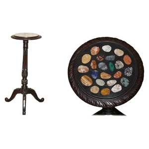 Tablero de Mesa de Centro Pietra Dura con Incrustaciones de Piedras Preciosas - Product Image 3