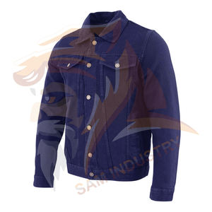 Dernier design, prix abordable, veste en jean décontractée pour homme, manches longues, respirante, chaude, élégante, veste en jean sur mesure pour homme - Product Image 3