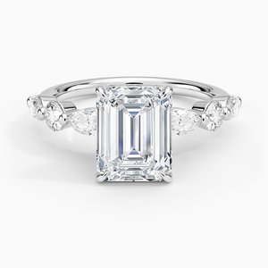 BOJ <b>Ring</b> 097 <b>Emerald</b> Cut 925 <b>Silver</b> Halo Stone Prong Setting Solitaire Diamond <b>Ring</b> 2ct D Color VVS1 Moissanite GRA Certified - Product Image 1