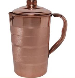 Copper <b>jug</b> set for aesthetic kitchen photoshoot setup water serving metal set with glasses durable reusable kitchen dining <b>drink</b> - Product Image 1