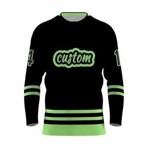 Conjunto de uniforme deportivo para Hockey sobre hielo, camiseta de poliéster transpirable con impresión por sublimación - Product Image 1