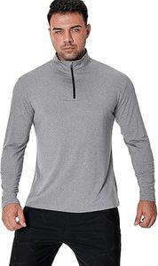 Chemises de sport à manches longues pour hommes, sweat-shirt à demi-zip, hauts de fitness pour le jogging, respirants, compressifs, pour la course à pied - Product Image 5