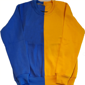 Sudadera de Cuello Redondo con Bloques de Color para Mujer, Diseño Asimétrico, Manga Larga, Tejida, para Otoño - Product Image 1