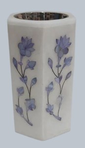 Marble Blue MOP Inlay Bakhoor Burner – Luxury Handmade <b>Incense</b> <b>Holder</b> for Home Fragrance & Arabic Decor - Product Image 2
