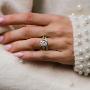 Trendy Design 925 Moissanite 8.0Ct Cushion Cut Engagement <b>Ring</b> in 925 Sterling Silver Classic Wedding Bands from <b>Indian</b> Supplier - Product Image 1