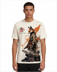 เสื้อยืดผู้ชายแบบถัก ไซส์ใหญ่ ทรงหลวม ไหล่ตก ผลิตจากโพลีเอสเตอร์/คอตตอน เป็นมิตรต่อสิ่งแวดล้อม คุณภาพสูง แห้งเร็ว - Product Image 1