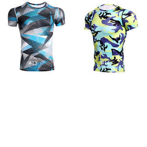 บริการ OEM เสื้อคอมเพรสชั่นผู้ชายน้ำหนักเบา ทรงปกติ ลายเรียบ เป็นมิตรกับสิ่งแวดล้อม ผลิตจากผ้าสแปนเด็กซ์/โพลีเอสเตอร์ คุณภาพสูง ด้านหน้า - Product Image 6