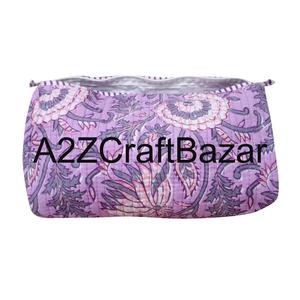 Estuche de Viaje con Cierre y Borlas de Algodón Resistente - Ecológico, Reutilizable, Estilo Vintage, Ligero, Tamaño Pequeño, para Uso Diario y Maquillaje - Product Image 4