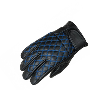 Gants de moto à doigts entiers, compatibles écran tactile, confortables, antidérapants, en cuir de vachette personnalisé - Product Image 5