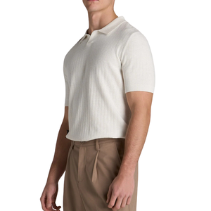 <b>Mens</b> Regular Fit <b>White</b> Knit for <b>Shirt</b> 100% Cotton Front Eco-Friendly Breathable <b>Short</b> <b>Sleeve</b> for <b>Shirts</b> Wholesale Export - Product Image 4