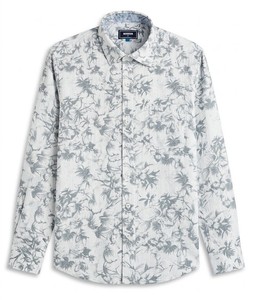 เสื้อเชิ้ตผู้ชายลายทาง กระดุมสองแถว แขนยาว ปกคอพับ ผ้าลินิน/คอตตอน ระบายอากาศได้ดี เหมาะสำหรับใส่ในฤดูร้อน - Product Image 1