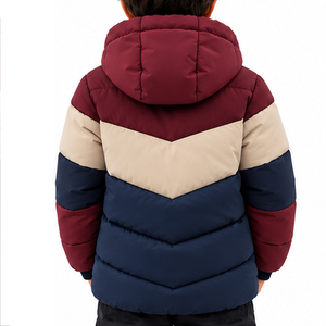 Kinder Kapuzen-Steppjacke Maßgeschneiderte Winterkleidung für Modegeschäfte OEM ODM Bestellungen und Exportlieferung Individuelles Design Individuelle Größenanpassung - Product Image 5