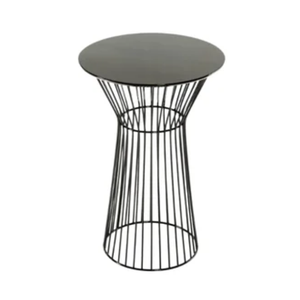 Modern Metal Side <b>Table</b> Round Accent <b>Table</b> Wire Base Hotel Lobby Living Room Furniture - Product Image 1