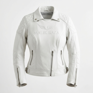 Minimalist Ladies Leather Motorcycle <b>Jacket</b> - Lightweight <b>Racing</b> Protection - Product Image 4