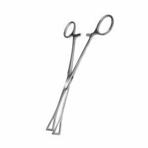 Abrazadera curva izquierda VATS Duval con mordazas triangulares dentadas, eje de 10 mm, trinquete de 15 mm, longitud de trabajo de 23,5 cm, longitud total de 34 cm - ZETOMEDPRO - Product Image 2