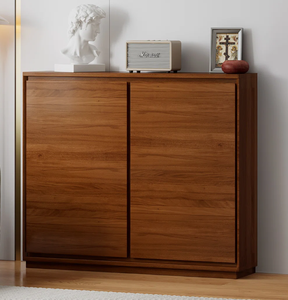 ตู้ไม้รีไซเคิลทันสมัย 4 บาน ประตูกระจก สำหรับใช้ในบ้าน ห้องครัว ห้องนั่งเล่น ห้องรับประทานอาหาร ห้องนอน โรงแรม บ้านไร่ บาร์ ห้องน้ำ โรงเรียน ทางเข้าบ้าน - Product Image 2