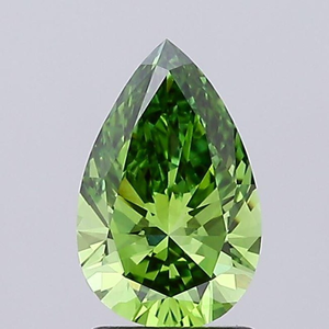 Diamante de corte pera cultivado en laboratorio, diamante verde de fantasía, piedra suelta para la fabricación de joyas. - Product Image 1