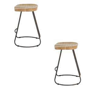 Modern Bar <b>Stool</b> with Solid Wood and High Metal Legs New Fashion Direct Use for <b>Dining</b> Hotels and Malls Wholesale Price - Product Image 5