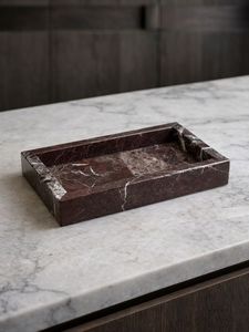 Plateau de service en marbre avec surface polie et lisse pour une entretien facile et une brillance durable - Product Image 2