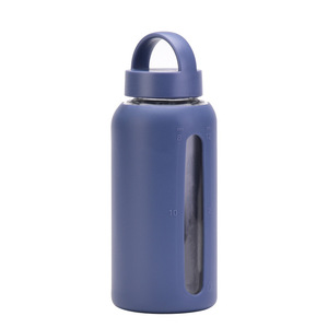 Gobelet en verre borosilicate de 800 ml, anti-fuite, minimaliste, portable, avec manchon en silicone, cadeau d'affaires, utilisation en voyage - Product Image 1