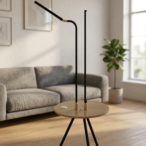 Lampe sur pied minimaliste en métal noir, hauteur réglable, LED blanc chaud 3500K, AC 220V, culot E27, usage résidentiel - Product Image 5
