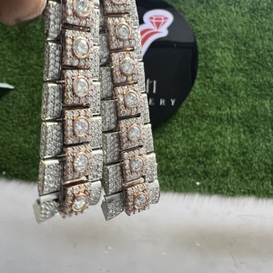 Reloj Inteligente de Lujo con Cristal Mecánico de Moissanita, Probador de Diamantes, Bisel de Acero Inoxidable para Hombre, Estilo Rapero, Diamantes VVS - Product Image 3