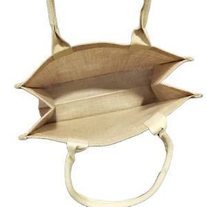 Sac fourre-tout en jute durable, écologique, réutilisable, avec coutures robustes - Product Image 3