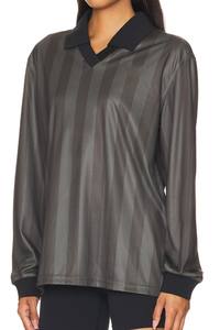 Nueva Camiseta Deportiva Transpirable para Mujer, 100% Poliéster/Nailon, de Alta Calidad, Ligera, con Estampado a Rayas, Resistente al Viento, para Verano - Product Image 3