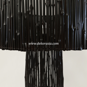 Sena Black Bamboo Standing <b>Lamp</b> Decorative Floor <b>Lamp</b> for Living Room Bedroom Hotel Interior Lighting Decor - Product Image 5