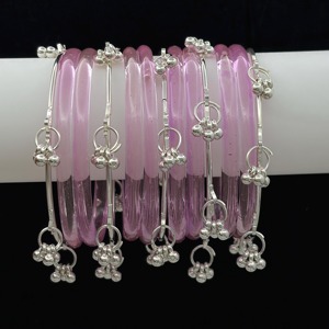 Trendy Silver Plated Jelly Glass Elegant Fashion Bangles Women Stylish Stackable Eco-Friendly <b>Wedding</b> Wrist <b>Accessories</b> Daily - Product Image 3